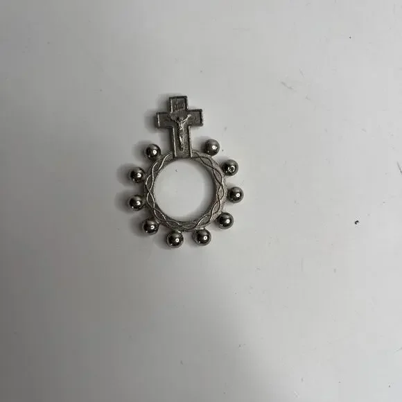 Vintage Finger Rosary Ring Purse or Pocket Prayer Italy - Picture 2 of 2